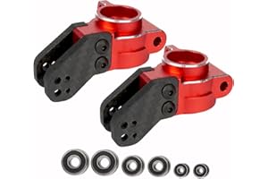 MOSHNOLY Aluminum Rear Hub Stub Axle Carriers for ARRMA 6S 1/8 Mojave Talion TYHPON Infraction FIRETEAM Felony RC Alloy Hub Rear Steering Knuckles Caster Blocks C-Hubs w/Bearings Replace Parts #AR330193
