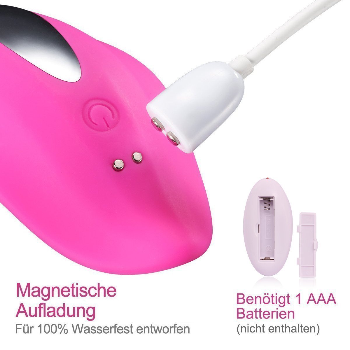 Auflegevibrator für Sie Stimulation der Klitoris mit Fernbedienung, Wearable Klein Klitorisstimulator Klitoris Vibrator Panty Pleasure (Rosa)