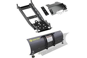 MOJOMOTOSPORT Open Trail/KFI 60" Steel Snowplow Combo Kit - 60" Steel Plow + Mount Bracket + Push Tube - Compatible/Replacement for 2017 to 2023 Kawasaki 400 Mule SX/XC