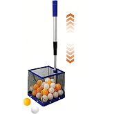Adjustable Height Ping Pong Ball Picker Upper Hold 120 Balls Table Tennis Ball Picker, Portable Ping Pong Ball Collector for Training