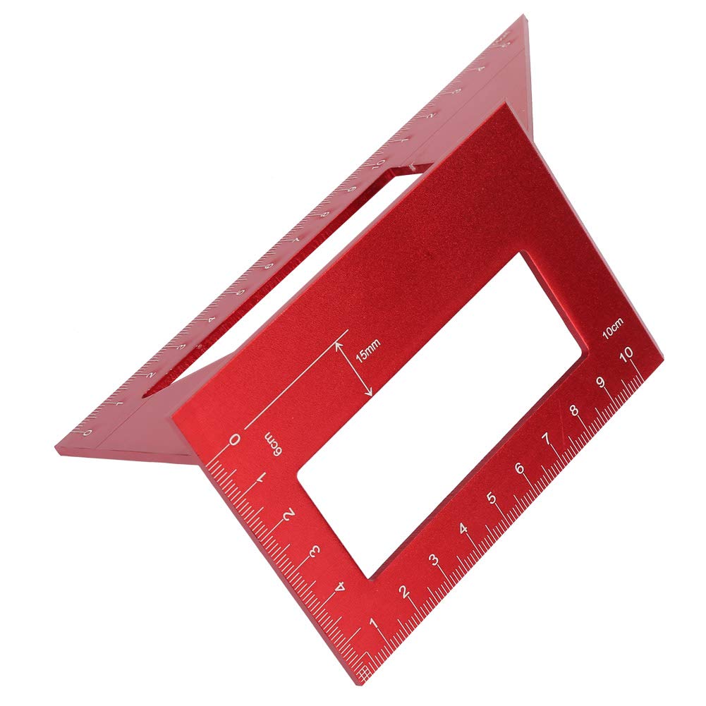45° & 90° Miter Gauge for Table Saw Aluminum Alloy Saddle Square with Clear Scale, Precision Angle Ruler for Woodworking, Carpentry & DIY Projects