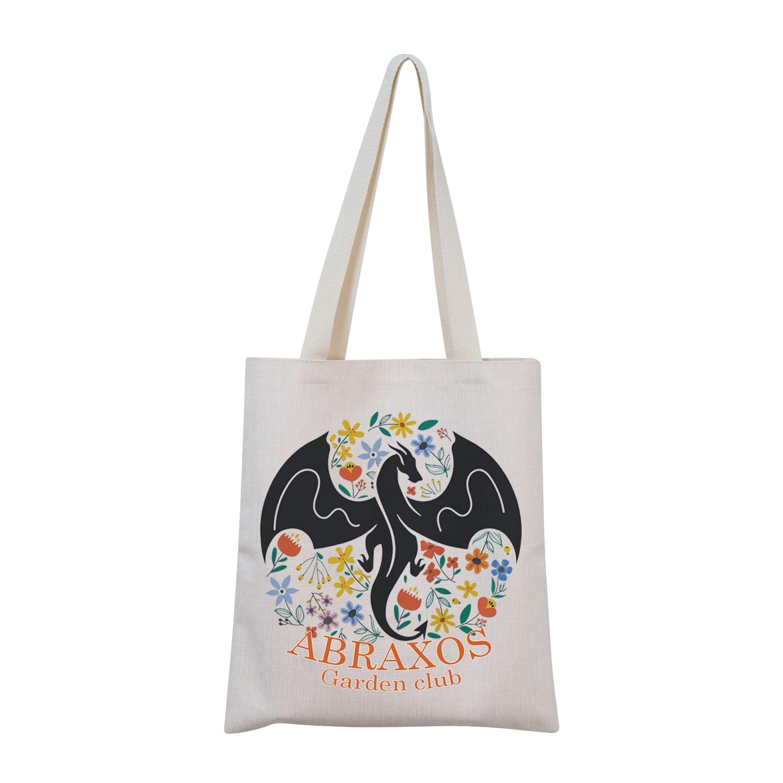 Throne of Glass Inspired Abraxos Flower Gift Abraxos Garden Club Tote Bag Fantasy Dragon Gift for Bookish Book Lover (GardenClub Tote)