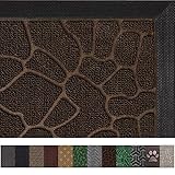 Gorilla Grip Original Durable Rubber Door Mat (35 x 23) Heavy Duty Doormat for Indoor Outdoor, Waterproof, Easy Clean, Low-Profile Rug Mats for Entry, Patio, High Traffic Areas (Gray Diamond)