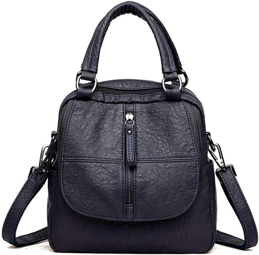 Frazazy 3 Ways Convertible Bag,PU Leather Multipurpose Backpack Shoulder Bag Zipper for Mobile Phone Keys Travel