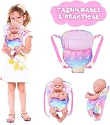 Aolso Baby Doll Carrier Backpack 14-18 Inch Adjustable Straps Front Back view 4