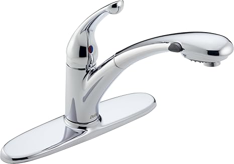Delta 470-DST Signature Single Handle Pull-Out Kitchen Faucet, Chrome