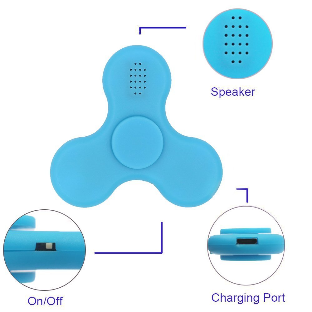 Suntronics Music Fidget Spinner With LED Light Hand Spinner With Blue Tooth Speaker For Autism And Kids Adult Fancy Fidget Toy