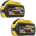 Xmenany 2Pack 9.0Ah 20V/60V MAX Replacement for DEWALT 60V Flex-Volt Battery DCB606 DCB609 DCB612 Compatible with DeWalt 20V/60V Cordless Power Tools
