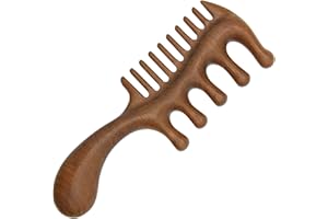 Wooden Scalp Massager Comb, Hair Growth Comb for Head Massage, Scalp Detox & Relaxation, Ergonomic Handle Massage for Men & W