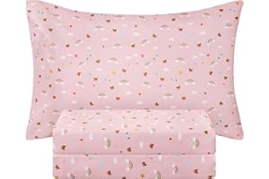 BYSURE Twin Sheets Set Kids(Bears, Rainbow), 3 Pieces Easy Fit Deep Pocket Sheets Set, Breathable Wrinkle-Free Microfiber Bedding for Children