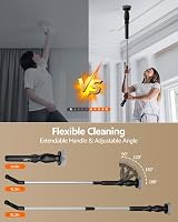 Leebein Electric Spin Scrubber Cordless Long Handle 8 Brush Heads 2 Speeds view 4