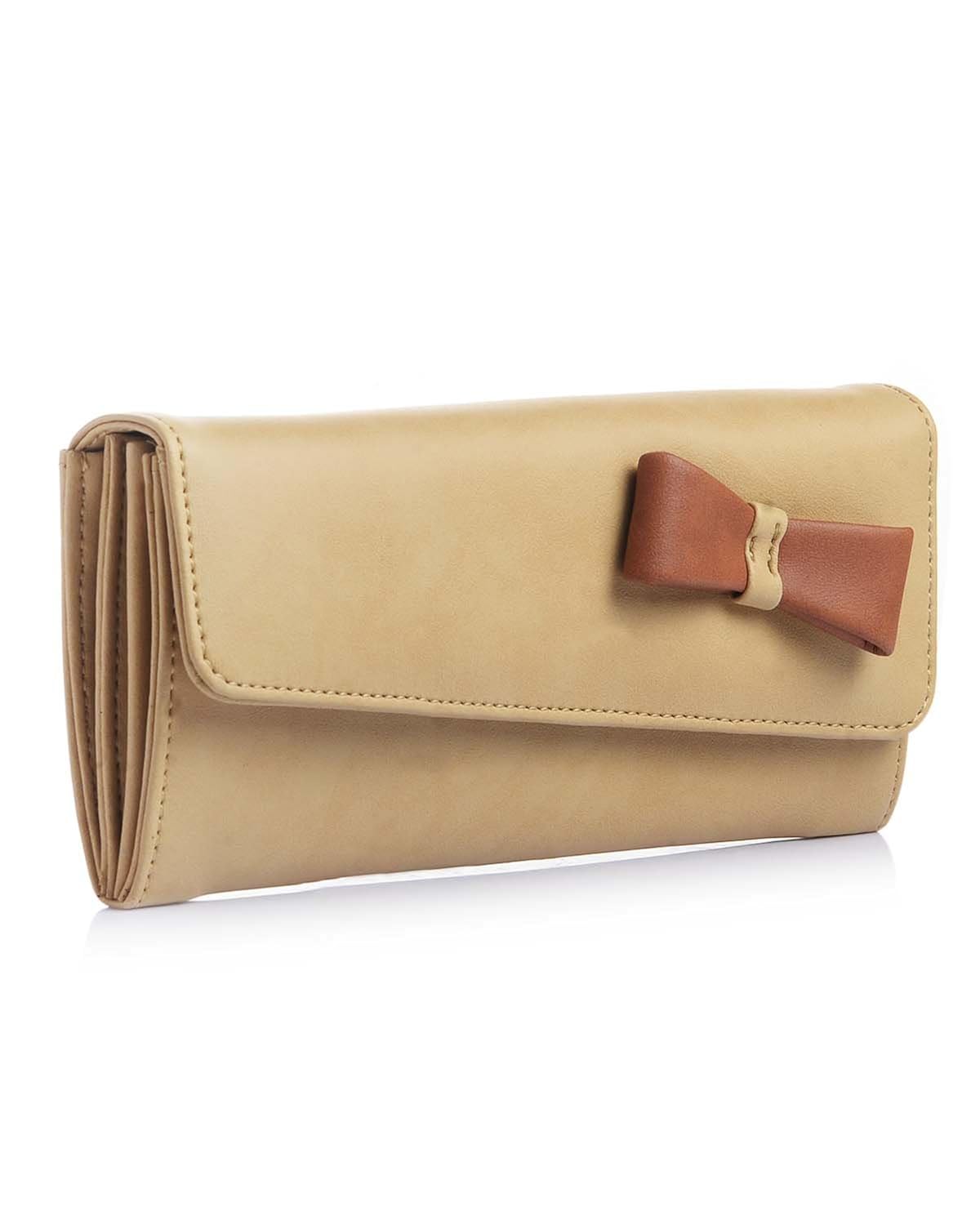 fostelo bow women's clutch (beige) ()