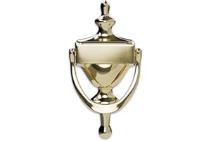 Hardware Essentials 852393 Bright Brass Door Knocker, 7-Inch