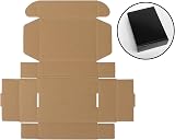 HORLIMER 25 Pack Black Shipping Boxes 178x127x51mm Corrugated view 5