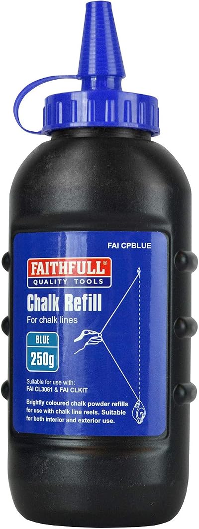 Faithfull FAICPBLUE Builders Chalk Line Powder Refill Blue 250g