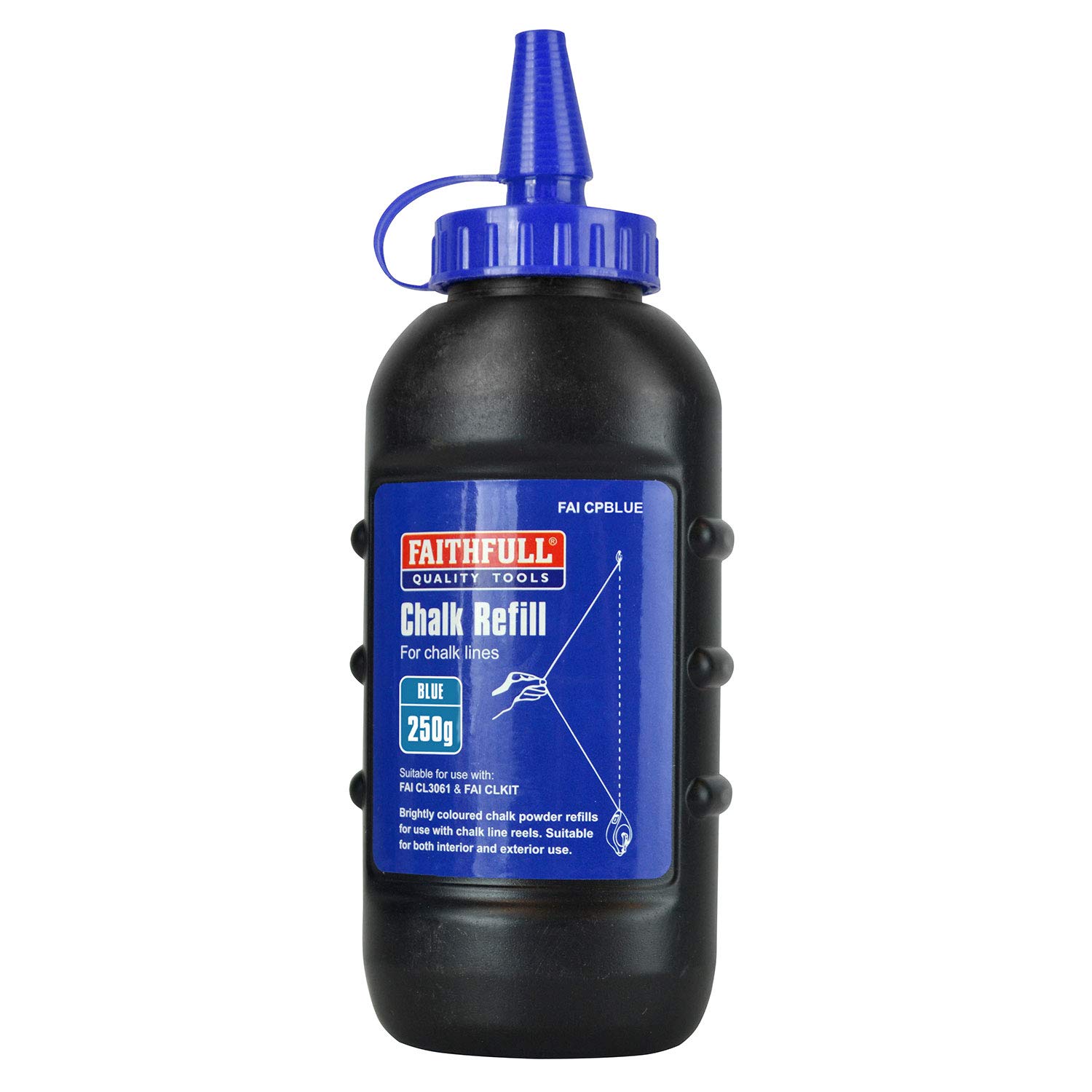 Faithfull FAICPBLUE Builders Chalk Line Powder Refill Blue 250g (8oz)