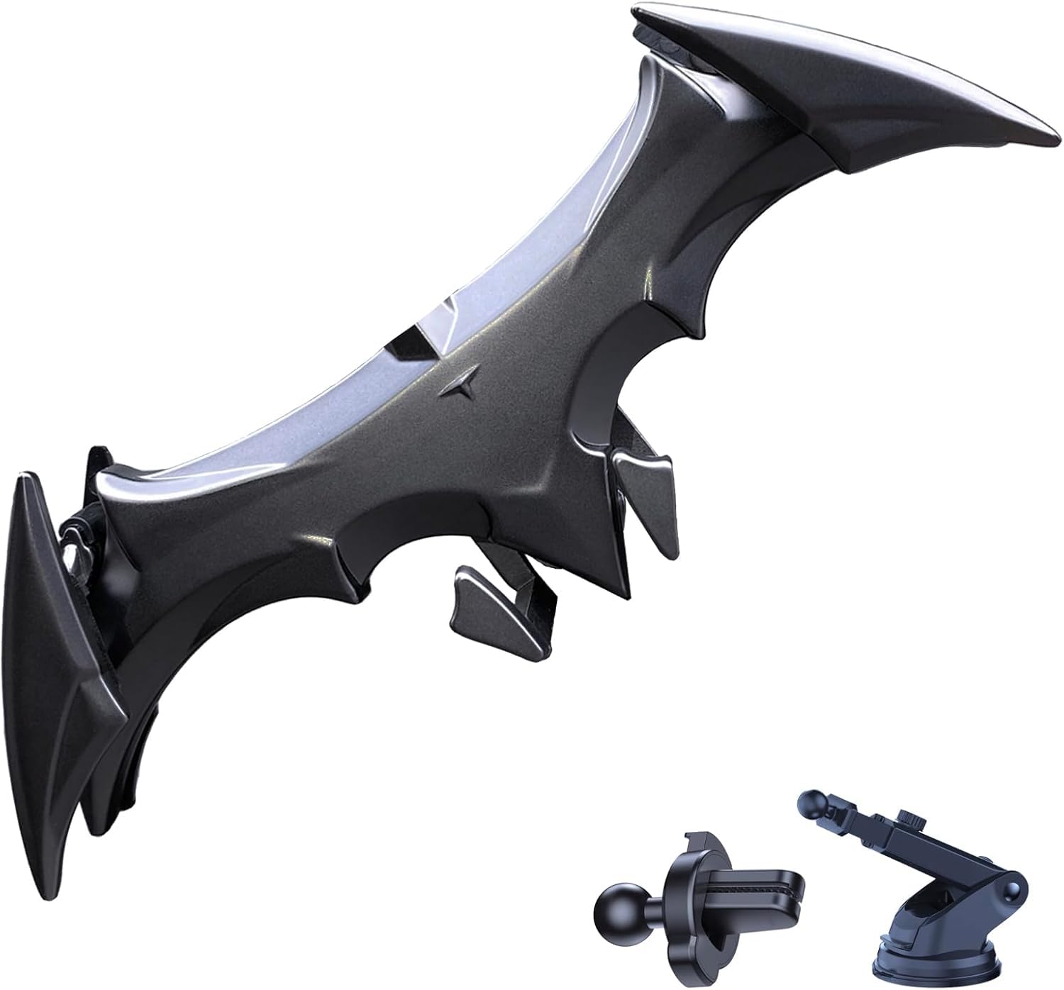 RANGUOWEN Car Phone Holder Batwings Mount Unique Cell Phone Holder For Car Accessories For Men Gifts Universal Vent/Dash/Windshield Gravity Automatic Locking Hands Free