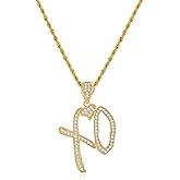 RepaTime XO Necklace for Men, Gold Necklace Hip Hop Chain with Cubic Zirconia, Iced Out Jewelry, Fashion Statement Necklace, Gifts for Men