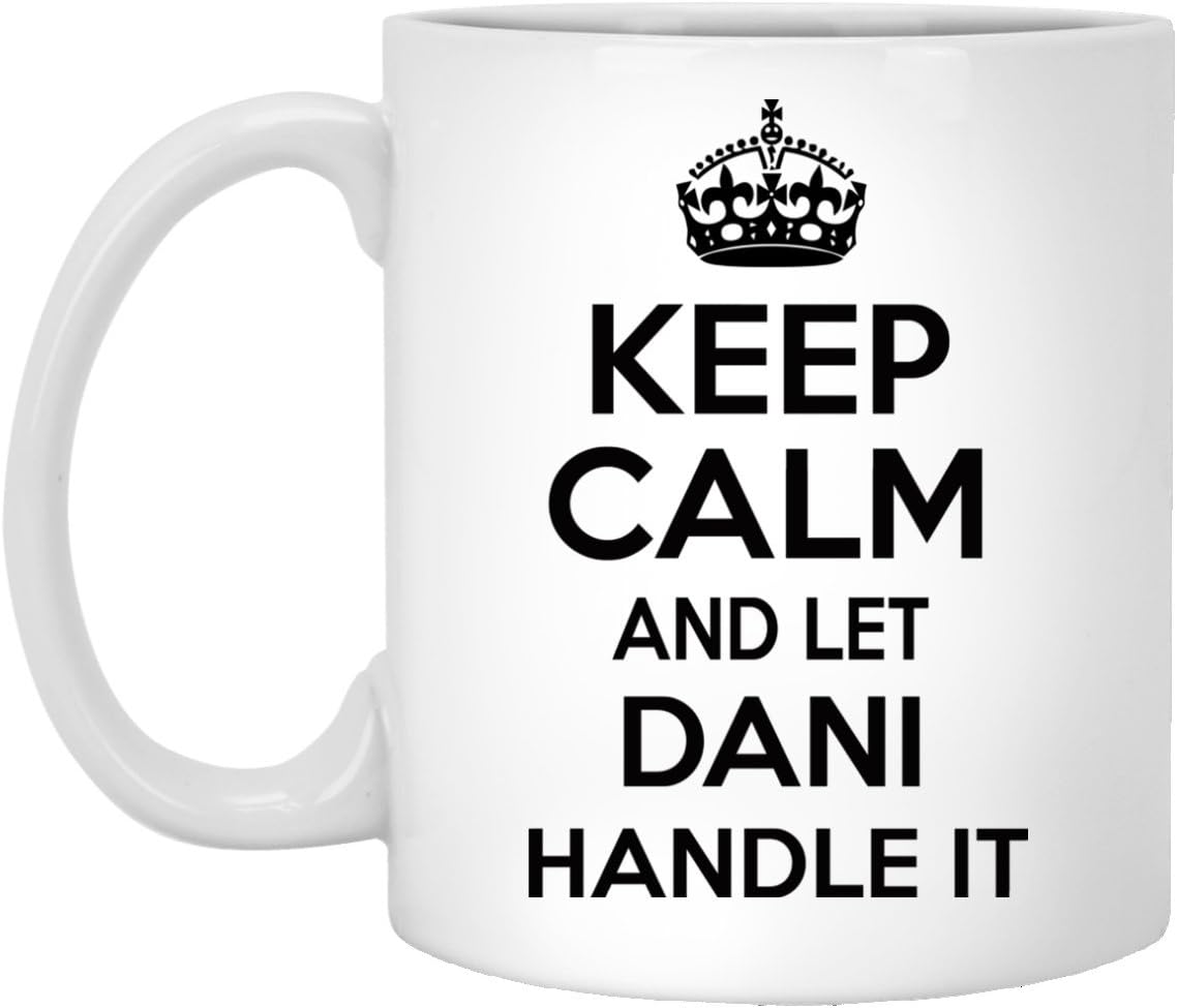 childdrens Personalized Name Mugs for DANI Keep Calm and