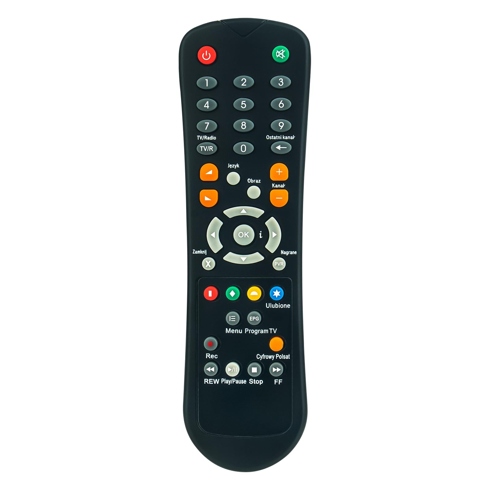 VINABTY Replaced Remote Control Applicable For PILOT CYFROWY POLSAT DVD Player HD1000, HD2000, HD3000, HD5000,HD5500S, HD6000, HD7000