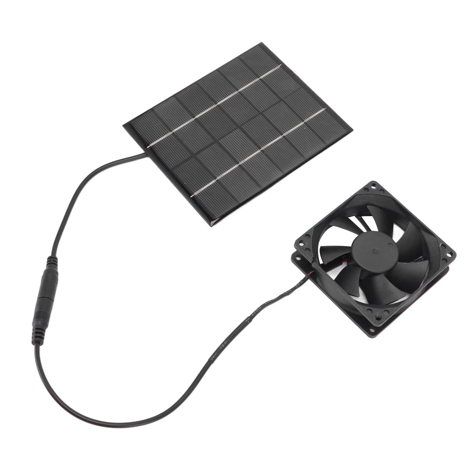 Solar Powered Exhaust Fan Thermostat Switch Solar Panel Heat Dissipation Tool for Greenhouse Shed