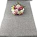 AerWo Gray Natural Imitated Linen Table Runner for Wedding Party Decoration - 13.5 Inches x 72 Inches - M