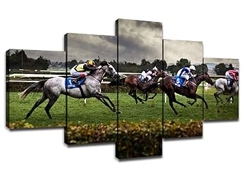 Amazon Com Chicicio Horse Racing Wall Art Modern Pictures