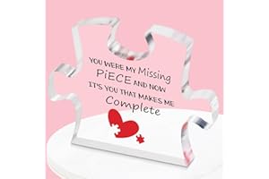 VIHUGY Valentines Day Gifts for Her, Romantic Puzzle-Shaped Plaque, Christmas Birthday Gifts for Her Him Wife Husband Boyfriend Girlfriend (Anniversary)