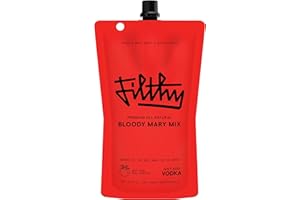 FILTHY FOOD Filthy Bloody Mary Mix, Premium Cocktail Mixer, All-Natural, Travel Friendly for Vacation, Brunch, Home Bars and Hosting, Made From Real Tomatoes, 32 Oz Pouch