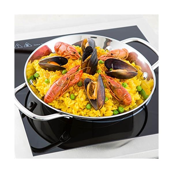 Paella Pan, Induction Ready Pan Double Handles Great for Rice or