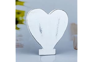 WOODOUNAI 6 Inch Rustic White Wood Letters Unfinished Wood Letters for Wall Decorative White Retro Standing Letters Sign Board Decoration for Craft Home Party Projects (Love)