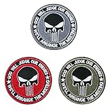 3 Pieces Punisher morale Tactical Patch