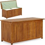 CASARIA Wooden Garden Storage Box with Lid 115cm Acacia Outdoor 205L view 1