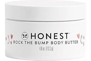 The Honest Company Mama Rock Bump Body Butter Moisturizing Stretch Mark Cream Shea Avocado Oil Vitamin E Hypoallergenic and Dermatologist Tested 4 oz