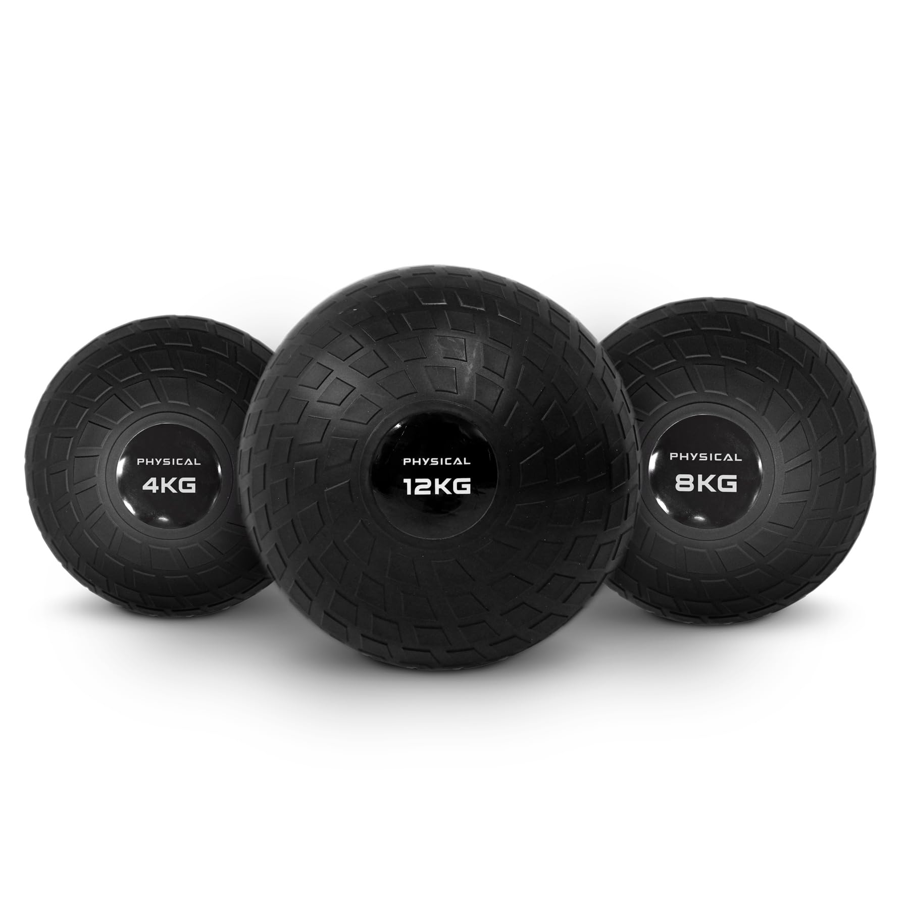 PHYSICAL 9kg Slam Ball - Non-bounce, Weighted Rubber Ball - Gym, Home or PT Use - Strengthens & Conditions.