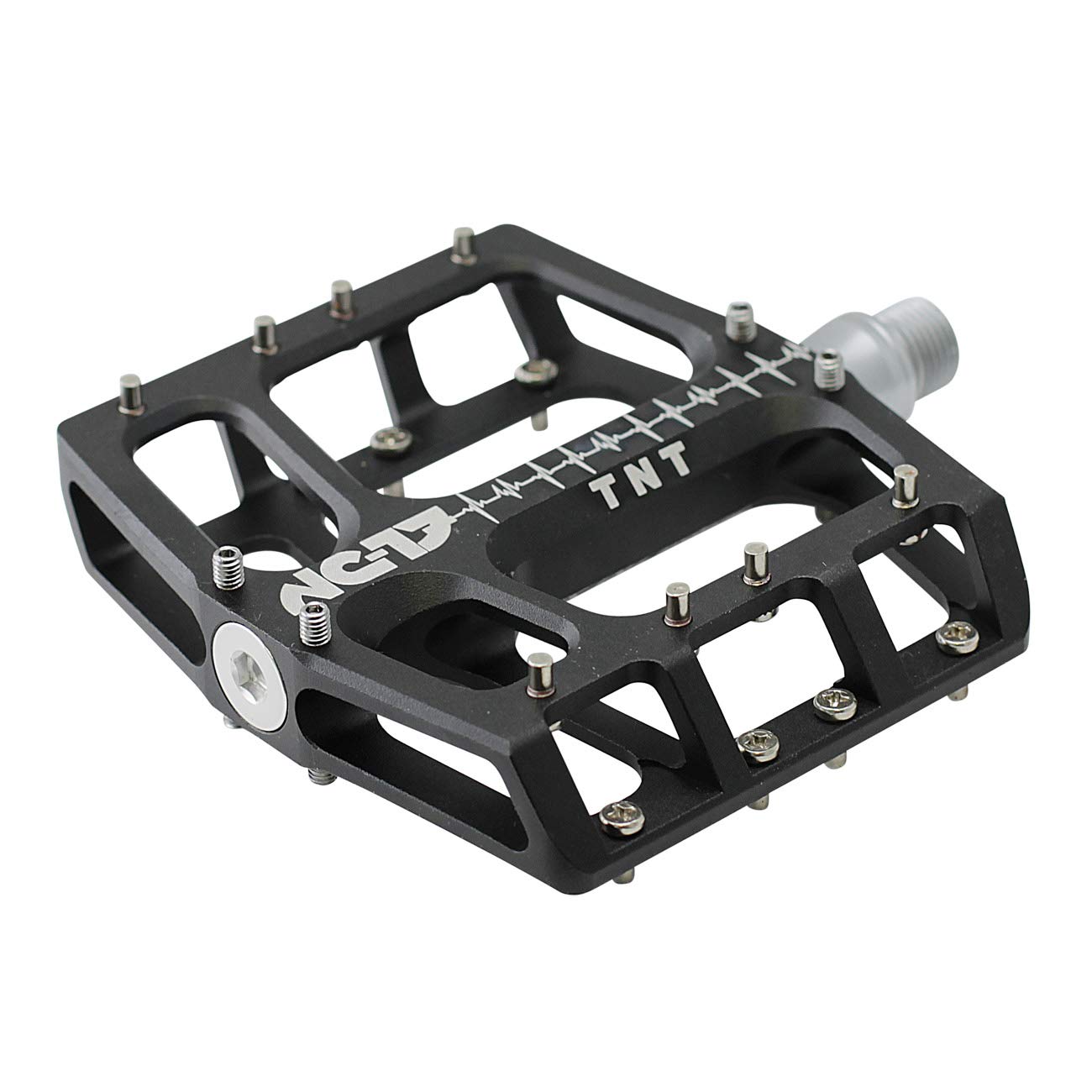 NC-17 Sudpin IV XL TNT Aluminium Platform Pedals/Mountain Bike Pedal/BMX Pedal/Flat Height 17.7 mm/Fail Safe System/Precision Bearing + Cr-Mo Axle/Includes Spare Pins