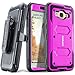 COVRWARE Aegis Series Compatible with Galaxy J3 (2016)/ J3 V/Sky/Sol/ j36/ j36V/Amp Prime/Express Prime Full-Body Holster Armor Case with Built-in Screen Protector, Belt-Clip, Kickstand, Purple