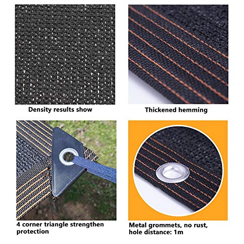 HUAHUA Sonnensegel Schwarzes Schattierungsnetz Verschlüsselung Verdickt Markisenschatten Segel, Sonnenschutz… – Bild 3