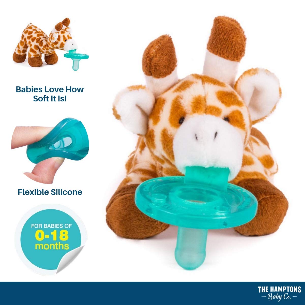 pacifier with giraffe attached