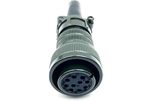 FOWIUNYE MS3106A18-1S Industrial Circular Connector, MIL-DTL-5015 Series Threaded Connector 10 Pin Contacts Solder Female Connectors Straight, 18 Shell Size