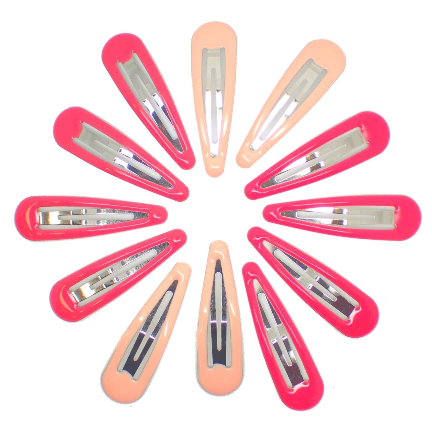 Topkids Accessories 12pc Snap Clips 5cm / 2" Snap Hair Clips Women Girls Kids Sectioning Slide Hair Grip Styling Fine Hair Thick Hair Bendies Sleepies School Uniform Colours Epoxy (Pink Tones)