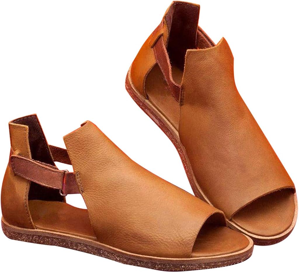 Fashion Women Comfortable Peep Toe Flat Sandals, Summer