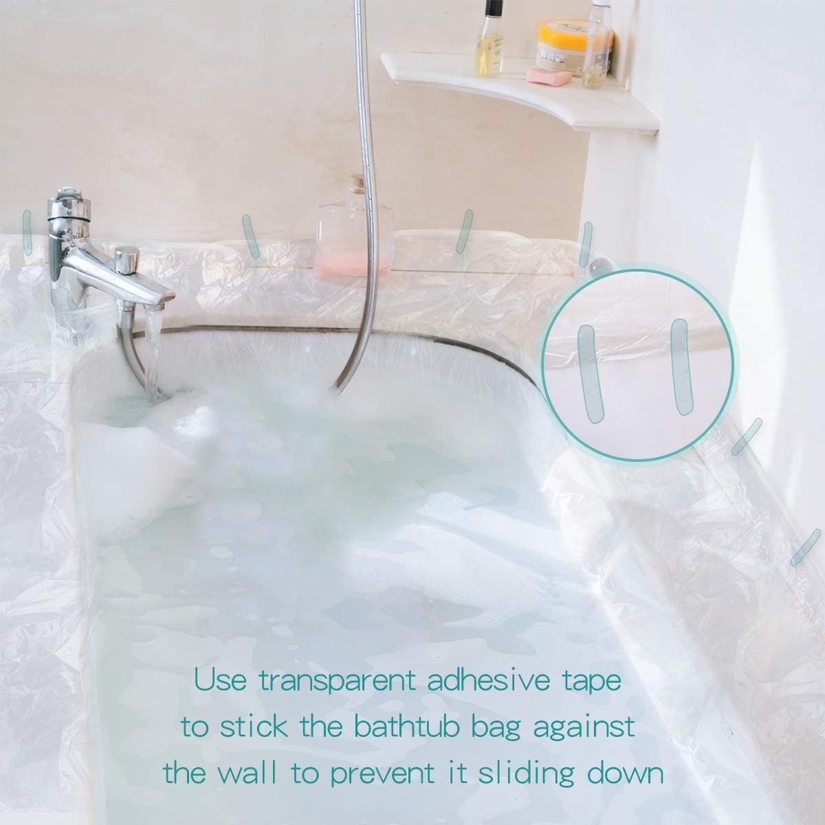 AGPTEK 12 Pack Disposable Bathtub Cover Liner, Large Bathtub Liner Plastic Bag for Salon, Household and Hotel Bath Tubs (102 x47 Inch): Home & Kitchen