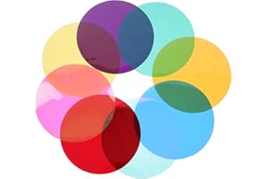 SOIMISS 8pcs Colored Gel Filters for Lights - Self-Adhesive Warm Light Gel Sheets - Color Changing Film for Led Diffuser - St