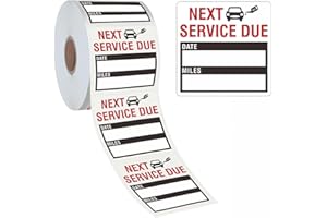 YUHENGCT 300 Pieces Oil Change Window Stickers Static Cling, Oil Change Reminder Sticker for Windshield with No Residue, Clea