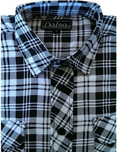 Dalsa Mens Work Shirts Brushed Cotton Lumberjack Flannel Long Sleeve Check Shirt Free P&P