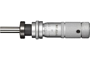 Mitutoyo 148-501 Micrometer Head, Zero-Adjustable Thimble, 0-0.5" Range, 0.001" Graduation, Plus /-0.0001" Accuracy, Plain Th