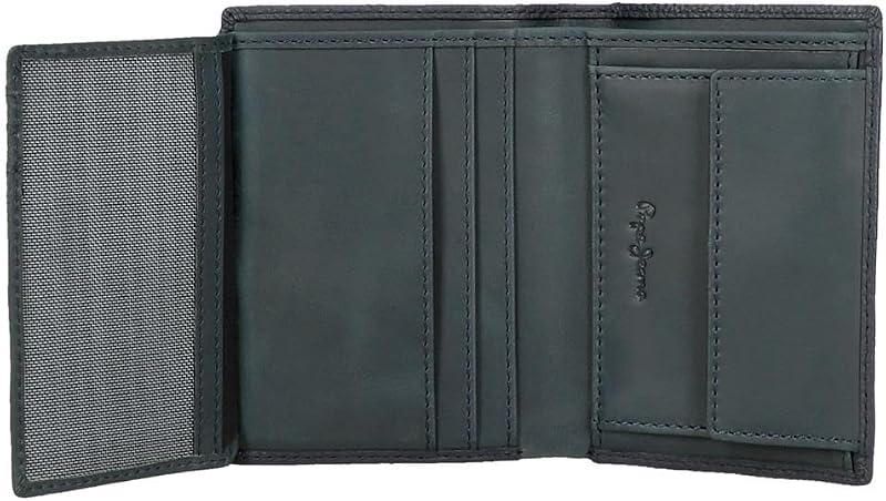 Portefeuilles et Porte-Monnaie Checkbox en Cuir de Vache, Noir, Marron, Bleu et Gris, Bleu, Taglia Unica, Portefeuille Vertical — photo 3 sur 5