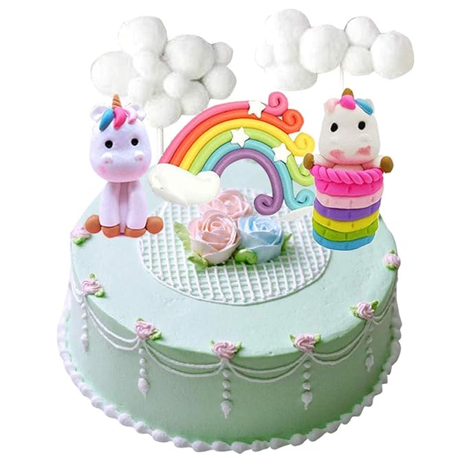 Unicorn Cake Topper Cloud Rainbow Star Cake Topper Cake Decorations