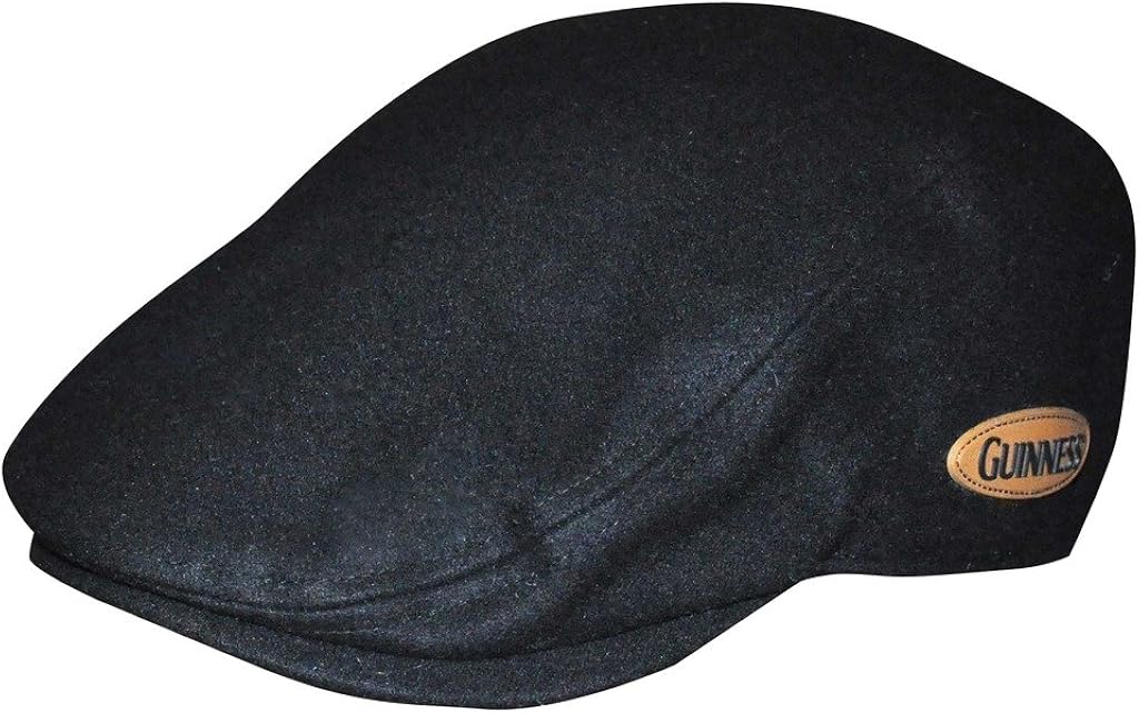 black felt flat cap